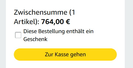 Warenkorb voller Preis